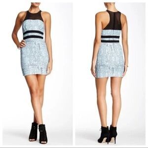 Bec + Bridge Opulent Panel Sleeveless Printed Black White Mini Dress Size 4